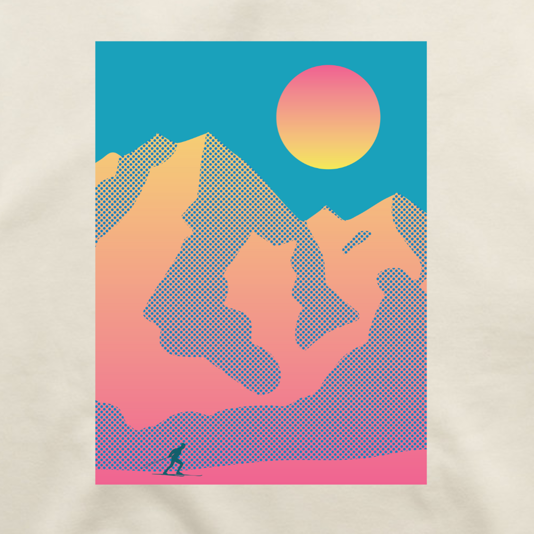 Sunset Skier Hoodie image 1