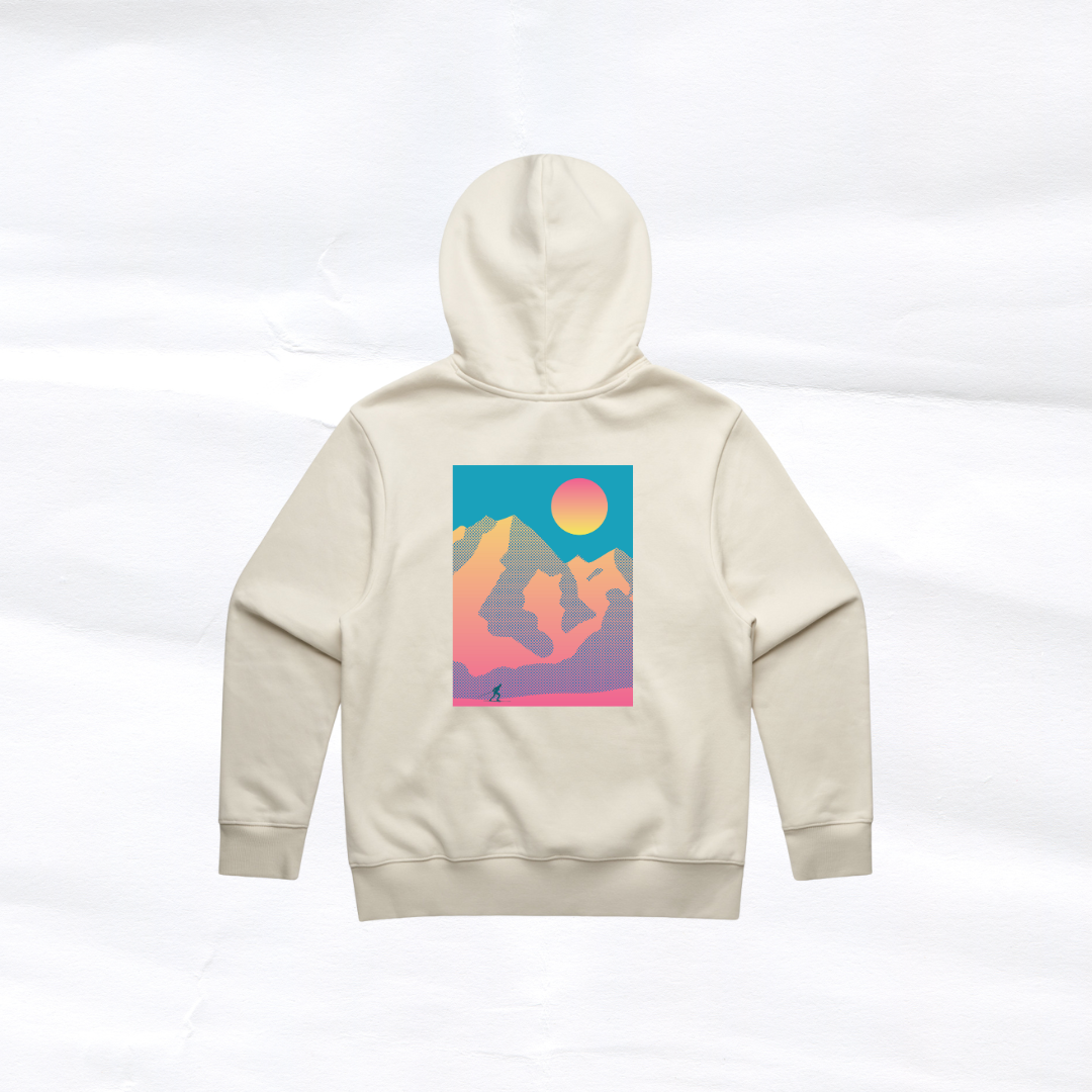 Sunset Skier Hoodie image 0