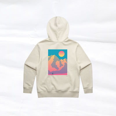 Sunset Skier Hoodie image 0